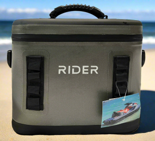 Single Cooler by Rider Coolers -  Fits All PWC, Paddle board, Kayak, tubes, bicycle racks (Color: Gray)