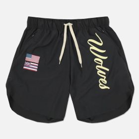 Casual Running Breathable Wicking Speed Bar Tide Men's Shorts (Option: Black-XL)