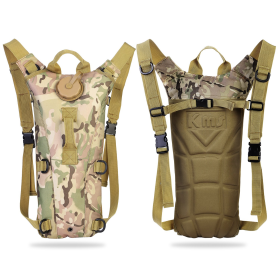 Tactical Hydration Pack 3L Water Bladder Adjustable Water Drink Backpack (Color: Military)