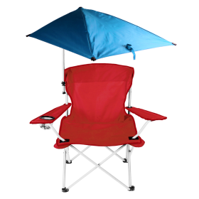 Foldable Beach Chair (Color: Red)
