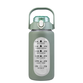 34Oz Glass Water Bottle Sports (Color: Green)