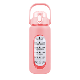 64Oz Glass Water Bottle (Color: Pink)