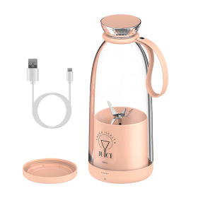 2-in-1 16.9OZ Portable Fruit Blender (Color: Pink)