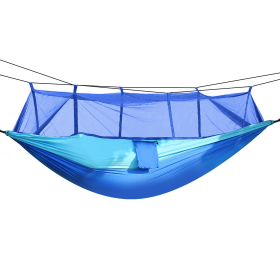 600lbs Load 2 Persons Hammock (Color: BLU)