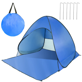 Pop Up Beach Tent Sun Shade (Color: Blue)