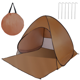 Pop Up Beach Tent (Color: Coffee)