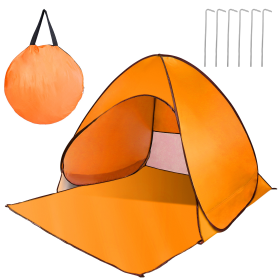 Pop Up Beach Tent (Color: Orange)