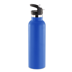 Sports Water Bottle Stainless Steel Vacuum (Color: BLU)