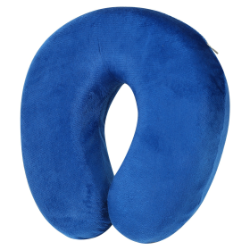 Travel Pillow U Shape Neck Pillow (Color: DBlue)