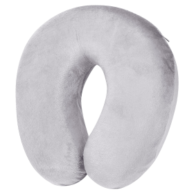 Travel Pillow U Shape Neck Pillow (Color: Gray)