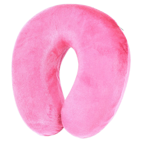 Travel Pillow U Shape Neck Pillow (Color: Pink)