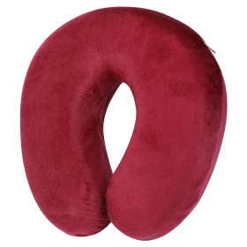 Travel Pillow U Shape Neck Pillow (Color: RRed)