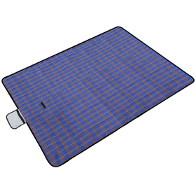 60" x 78" Waterproof Picnic Blanket Handy Mat (Color: Blue)