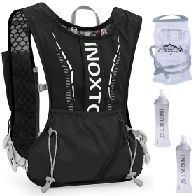 Sport Hydration Vest Running Backpack (Color: Black)