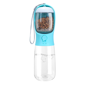 18.6OZ Portable Dog Water Bottle Pet Water Dispenser (Color: Blue)
