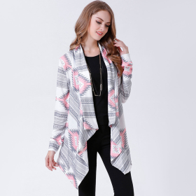 Women Open Front Cardigan Long Sleeve Shawl (Color: Pink, size: S)